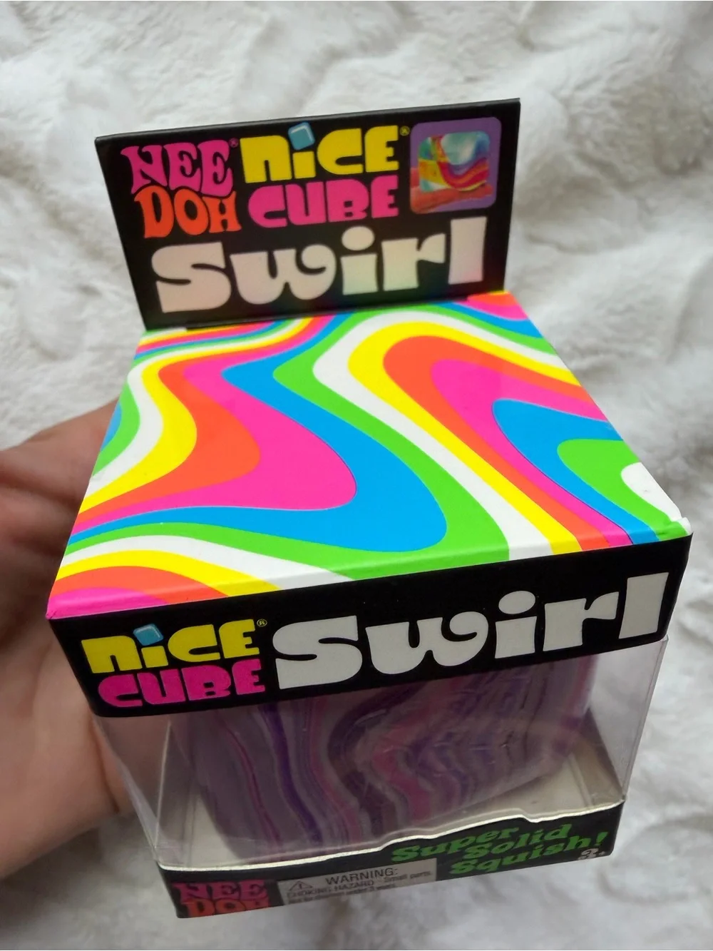 🩶🩷💜 NIB NEEDOH by Schylling – Nice Cube Swirl | Gray, Pink & Purple ✨